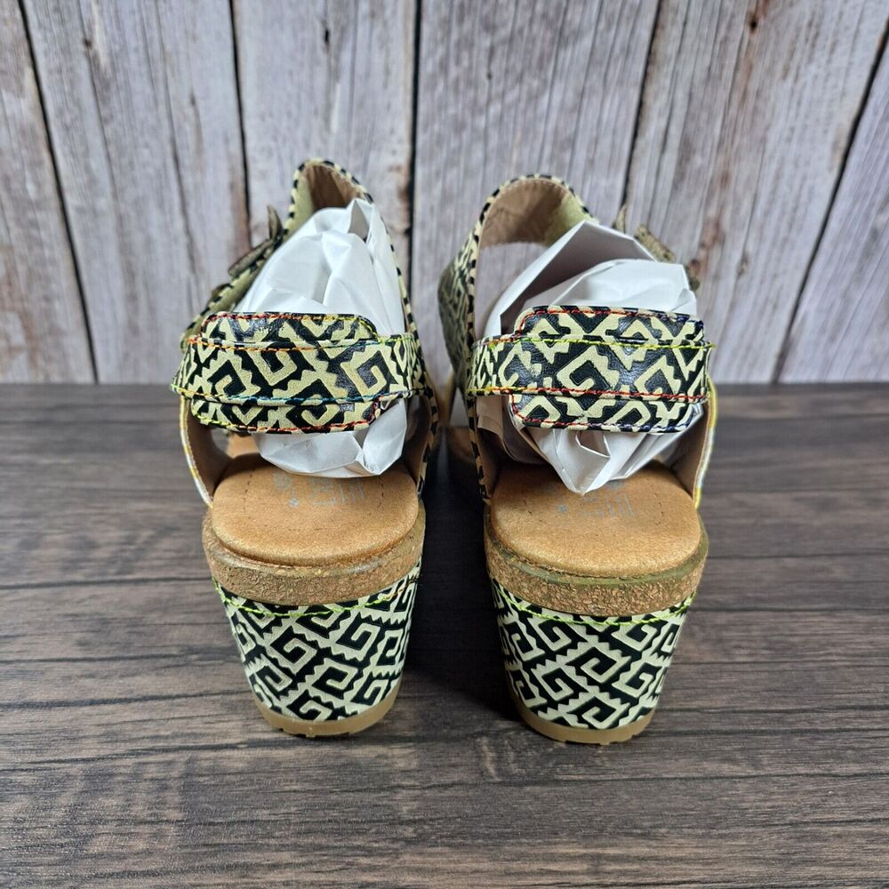 L'Artiste By Spring Step Radd Floral Cork Wedge Sandals Women's 10.5-11 EU 42 - Picture 4 of 10